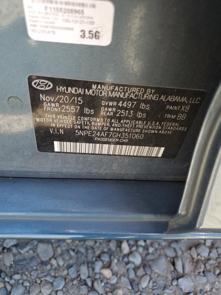 5NPE24AF7GH351060 2016 Hyundai Sonata Se