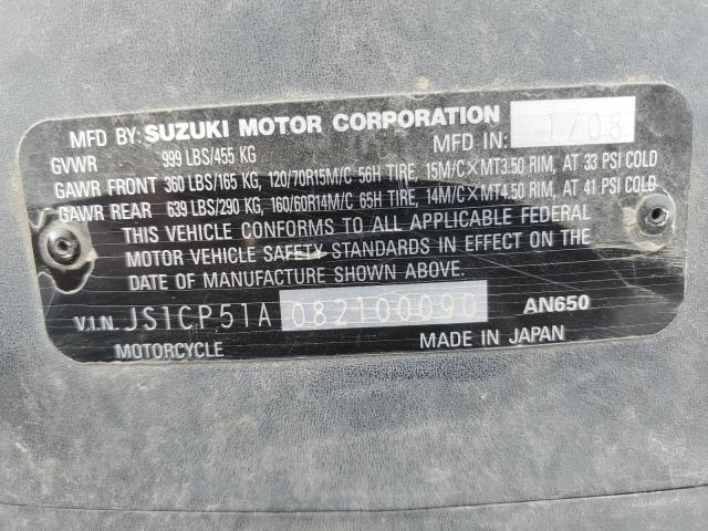 2008 SUZUKI AN650 - JS1CP51A082100090