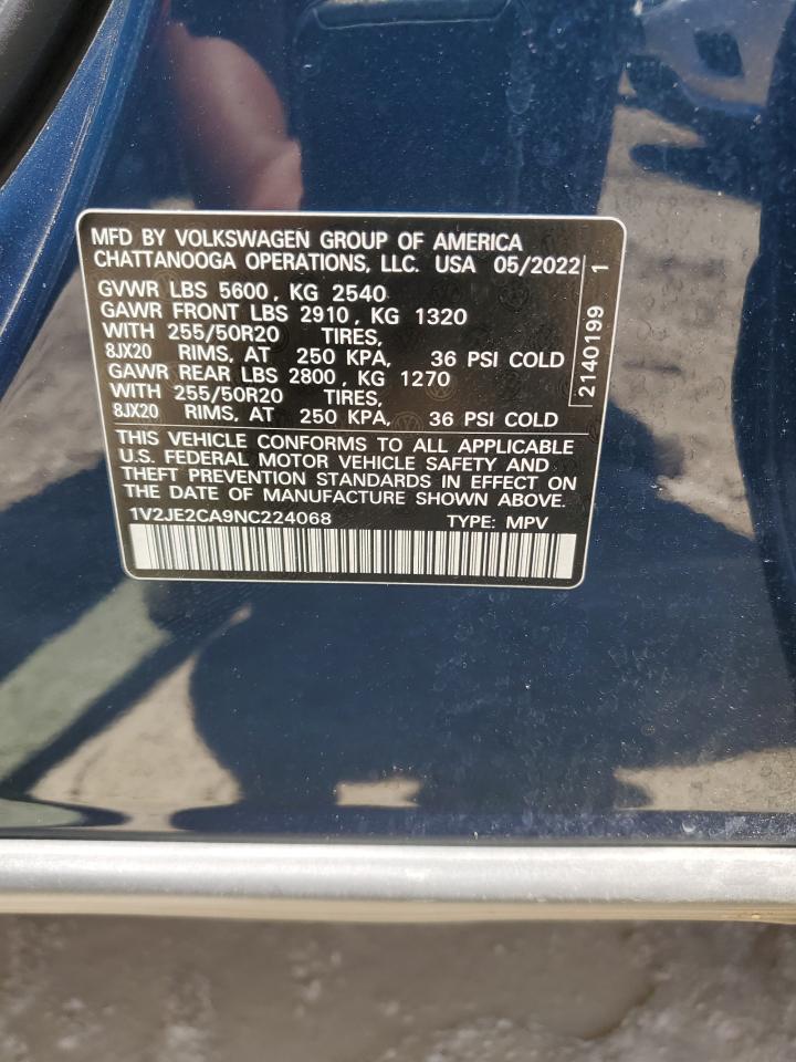 1V2JE2CA9NC224068 2022 Volkswagen Atlas Cross Sport Se