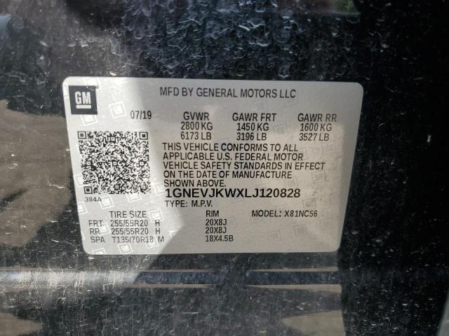 2020 Chevrolet Traverse Rs VIN: 1GNEVJKWXLJ120828 Lot: 55718574