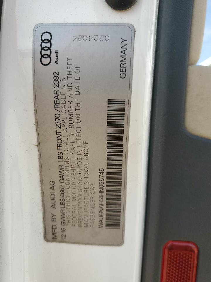 WAUGNAF44HN056745 2017 Audi A4 Premium