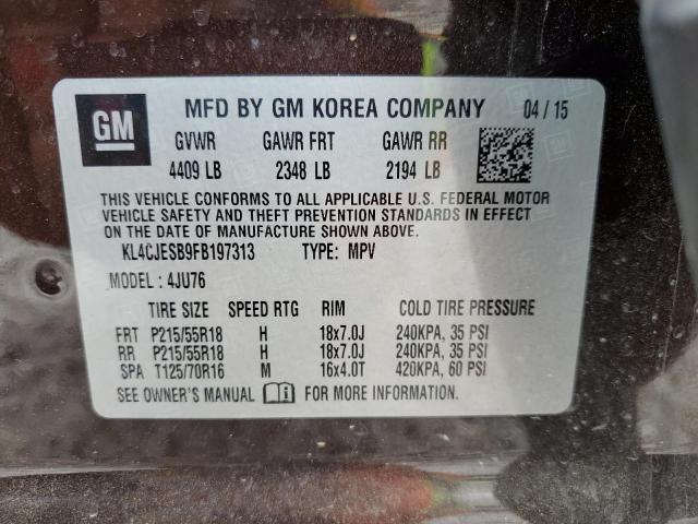 2015 Buick Encore VIN: KL4CJESB9FB197313 Lot: 57100174