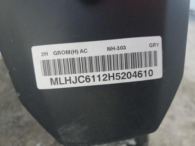 2017 HONDA GROM 125 MLHJC6112H5204610