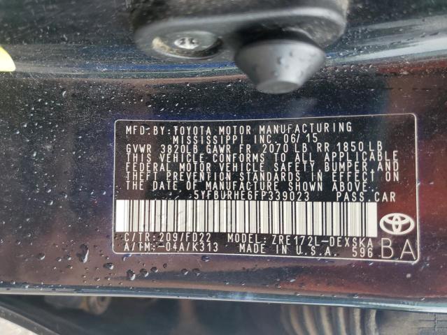 2015 TOYOTA COROLLA L - 5YFBURHE6FP339023