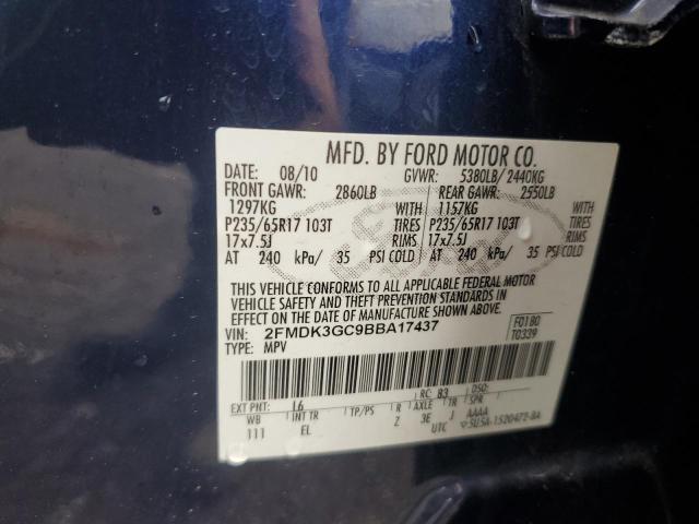 2011 Ford Edge Se VIN: 2FMDK3GC9BBA17437 Lot: 54335684