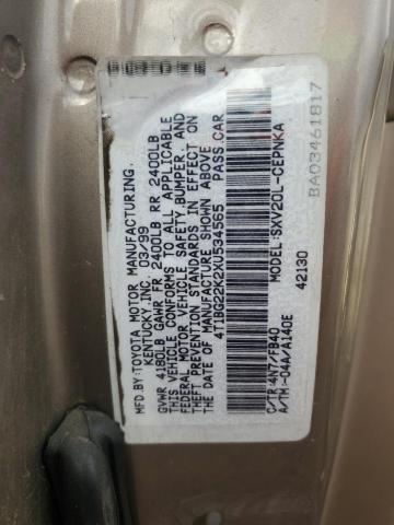 1999 Toyota Camry Ce VIN: 4T1BG22K2XU534565 Lot: 55355904