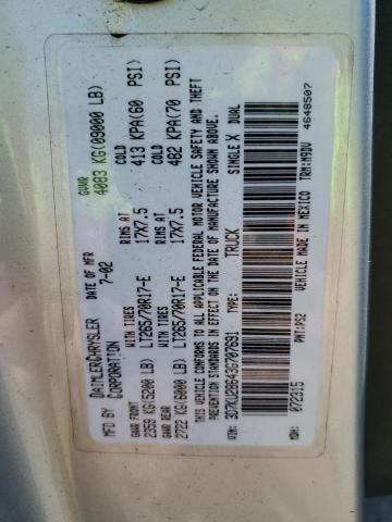 2003 Dodge Ram 2500 St VIN: 3D7KU28643G707691 Lot: 54831554