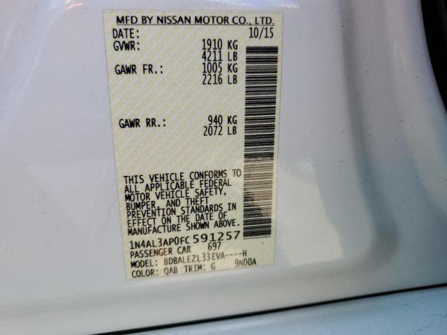 2015 Nissan Altima 2.5 VIN: 1N4AL3AP0FC591257 Lot: 54649354