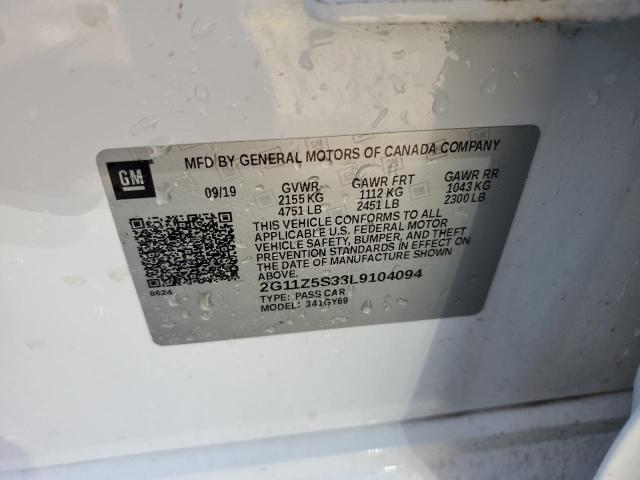 2020 Chevrolet Impala Lt VIN: 2G11Z5S33L9104094 Lot: 55277274