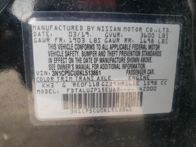 2019 Nissan Kicks S VIN: 3N1CP5CU0KL513861 Lot: 55265044