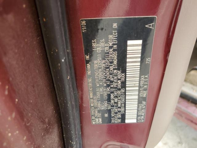 2006 Toyota Tundra Double Cab Sr5 VIN: 5TBDT44156S551185 Lot: 56762254