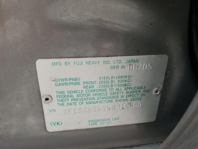 2006 Subaru Forester 2.5X VIN: JF1SG636X6G715400 Lot: 56394724