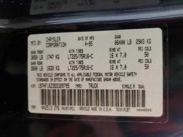 1995 Dodge Ram 1500 VIN: 1B7HF16Z3SS329795 Lot: 54056524