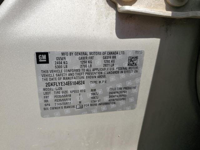 2014 GMC Terrain Slt VIN: 2GKFLYE34E6184624 Lot: 56195004