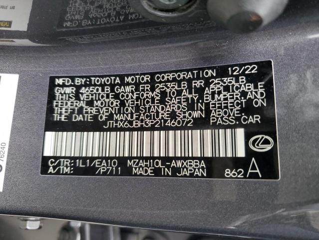 2023 LEXUS UX 250H BA JTHX6JBH3P2146072