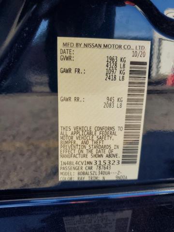 2021 Nissan Altima Sr VIN: 1N4BL4CV1MN315323 Lot: 53577984