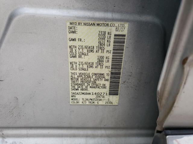 2017 Nissan Murano S VIN: 5N1AZ2MG6HN140271 Lot: 56210024