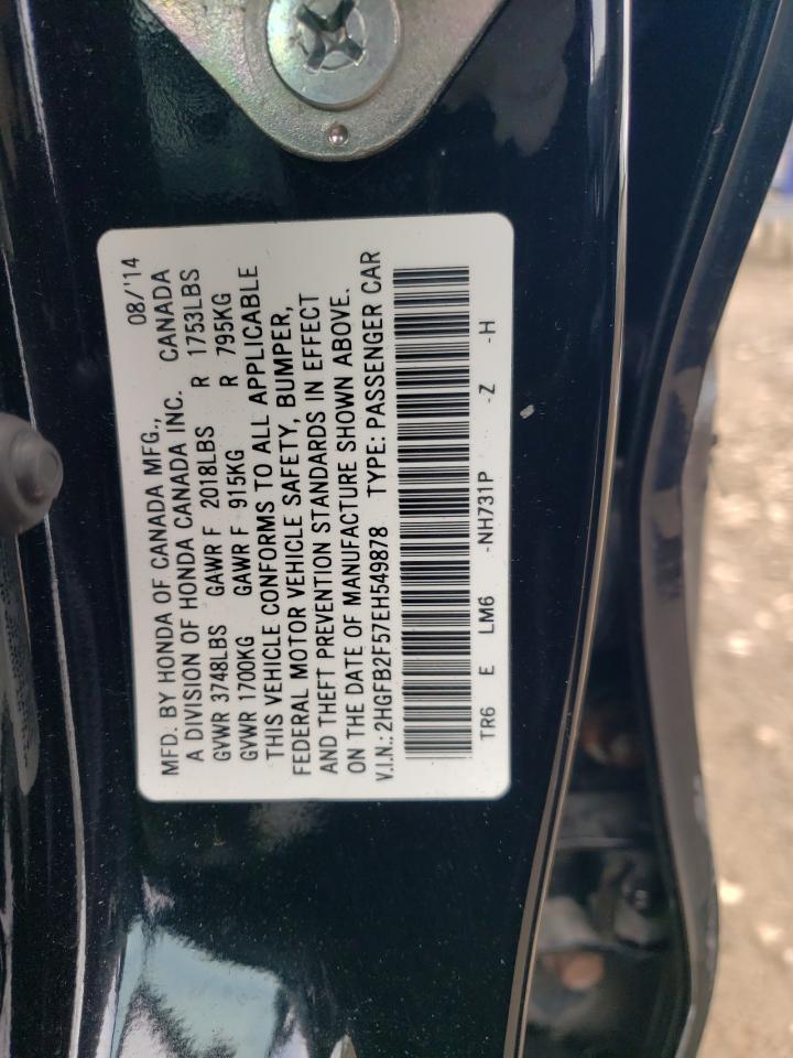 2HGFB2F57EH549878 2014 Honda Civic Lx