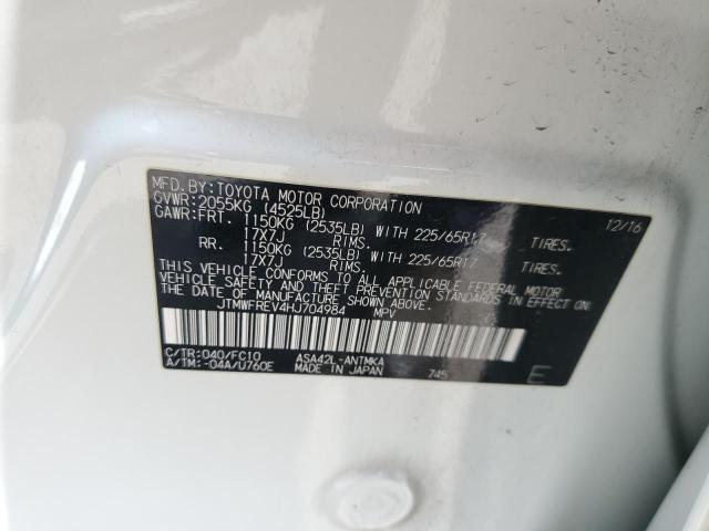 2017 Toyota Rav4 Xle VIN: JTMWFREV4HJ704984 Lot: 55423814