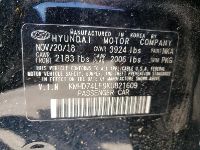 2019 HYUNDAI ELANTRA SE - KMHD74LF9KU821609