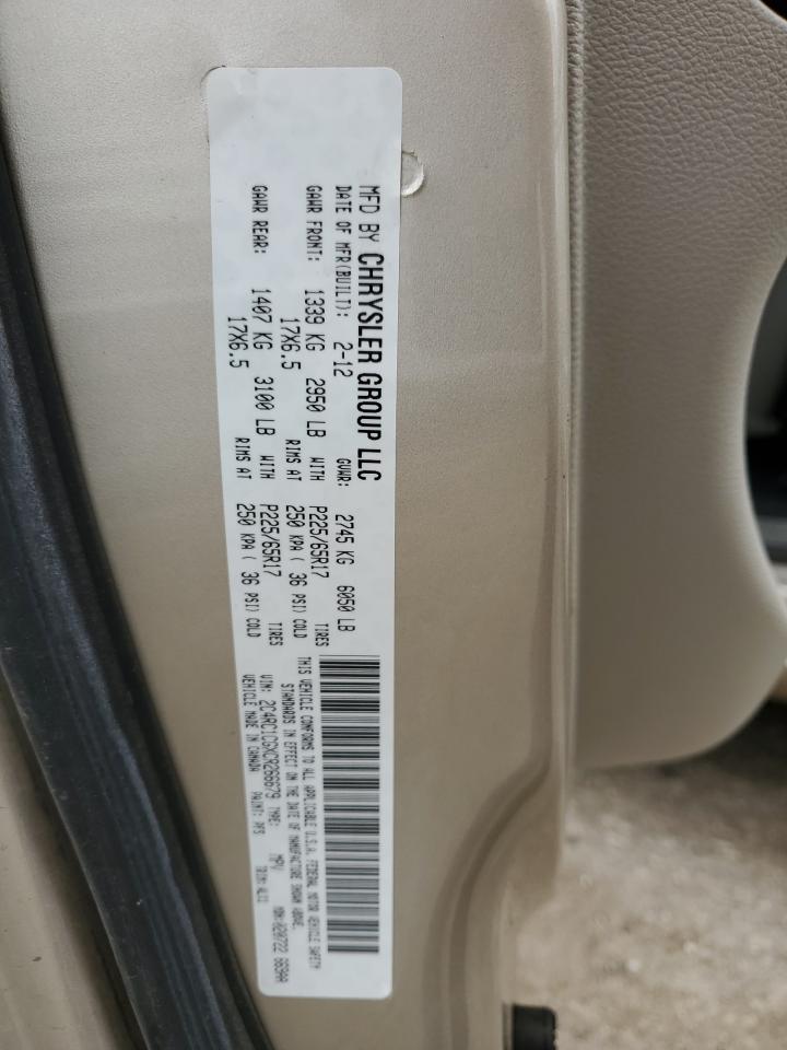 2C4RC1CGXCR266679 2012 Chrysler Town & Country Touring L