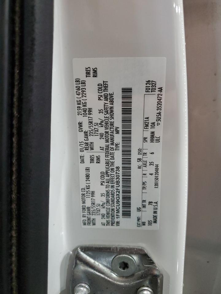 1FMCU9GX2FUB30738 2015 Ford Escape Se