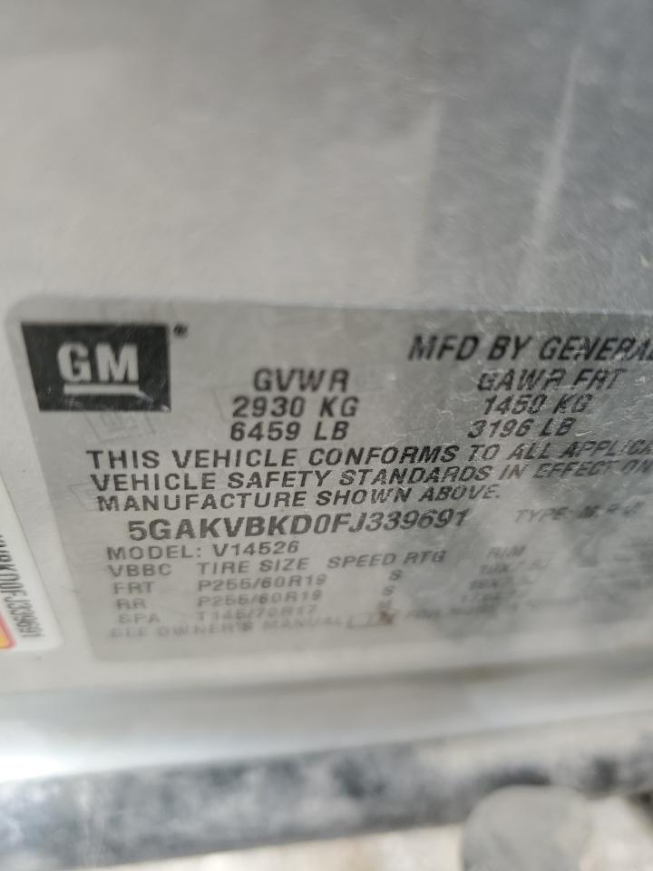 5GAKVBKD0FJ339691 2015 Buick Enclave