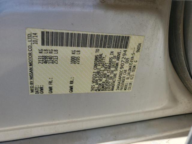 2014 Nissan Maxima S VIN: 1N4AA5APXEC907294 Lot: 56151364