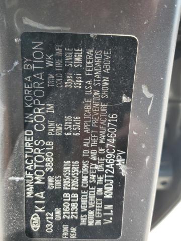 2012 Kia Soul + VIN: KNDJT2A69C7460716 Lot: 53992604