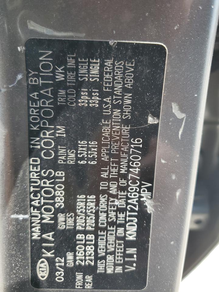 KNDJT2A69C7460716 2012 Kia Soul +