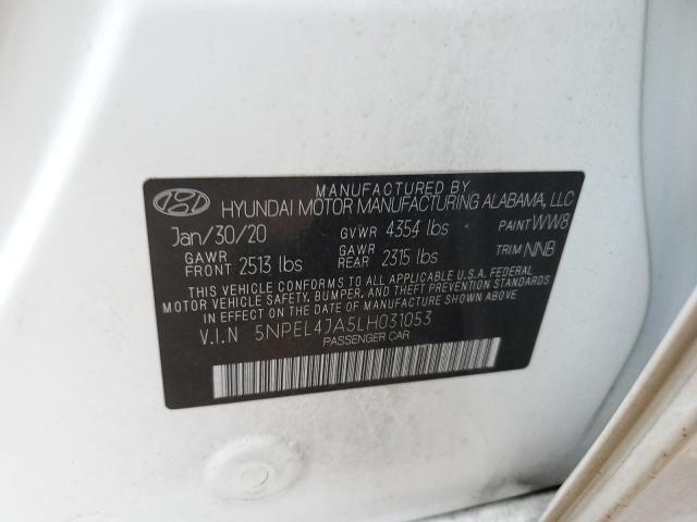 2020 Hyundai Sonata Sel VIN: 5NPEL4JA5LH031053 Lot: 56406784