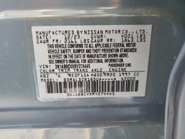 2024 Nissan Sentra Sv VIN: 3N1AB8CVXRY274445 Lot: 54383304