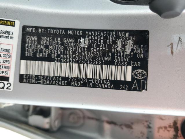 2005 Toyota Corolla Matrix Xr VIN: 2T1KR32E75C423681 Lot: 55361884