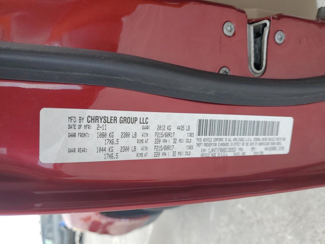 1J4NT1FB0BD139353 2011 Jeep Compass Sport