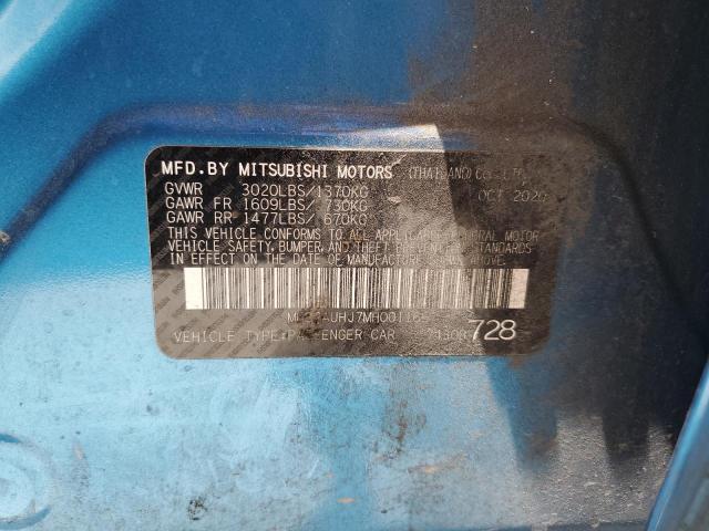 2021 Mitsubishi Mirage Es VIN: ML32AUHJ7MH001165 Lot: 54795894