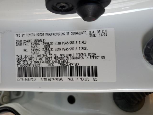 2022 Toyota Tacoma Double Cab VIN: 3TYAX5GN9NT039211 Lot: 47815284