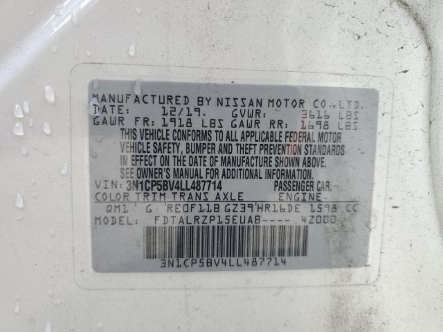 2020 NISSAN KICKS S - 3N1CP5BV4LL487714