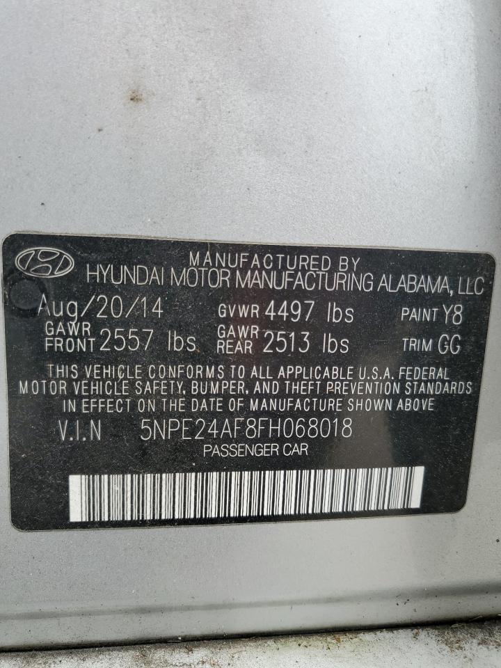 5NPE24AF8FH068018 2015 Hyundai Sonata Se