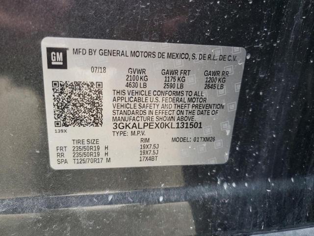 2019 GMC Terrain Slt VIN: 3GKALPEX0KL131501 Lot: 56428474
