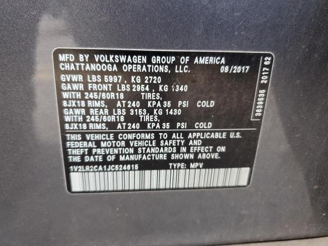 2018 Volkswagen Atlas Se VIN: 1V2LR2CA1JC524615 Lot: 56124454