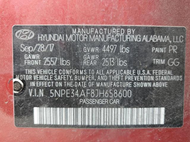 2018 Hyundai Sonata Sport VIN: 5NPE34AF8JH658600 Lot: 54701114