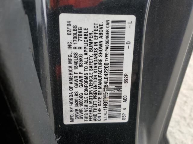 2004 Honda Civic Ex VIN: 1HGEM21964L042200 Lot: 56489584