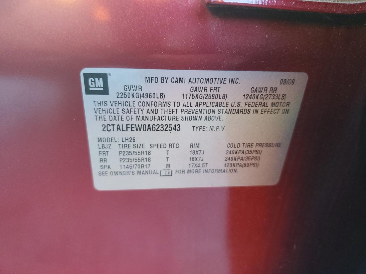 2CTALFEW0A6232543 2010 GMC Terrain Slt