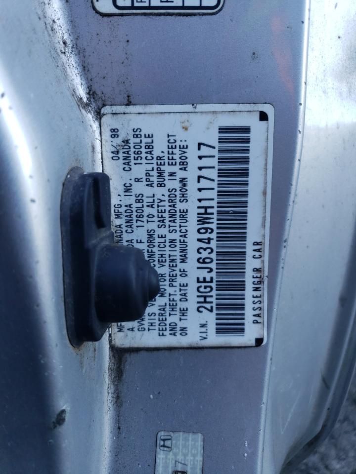 2HGEJ6349WH117117 1998 Honda Civic Dx