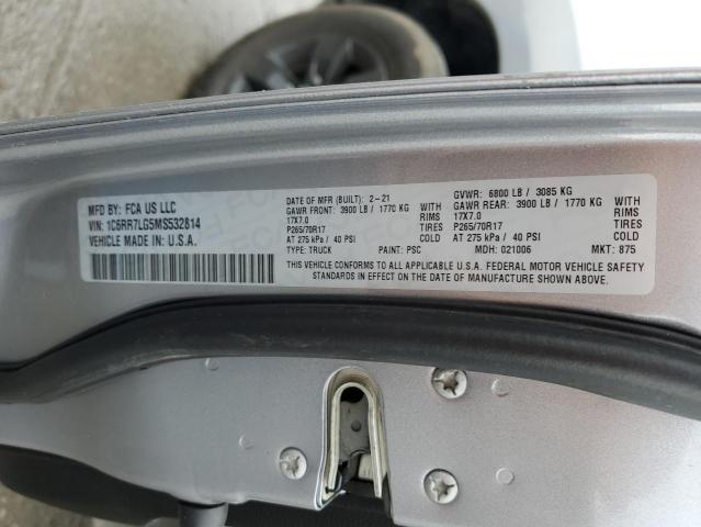 2021 Ram 1500 Classic Slt VIN: 1C6RR7LG5MS532814 Lot: 54709594