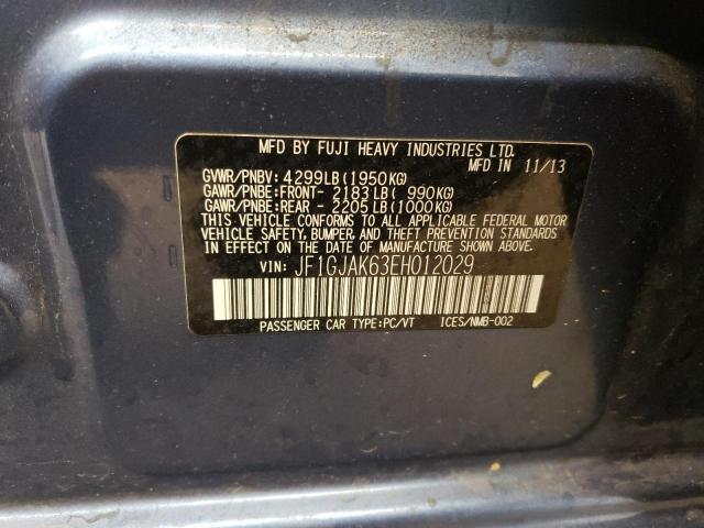 2014 Subaru Impreza Limited VIN: JF1GJAK63EH012029 Lot: 57287804