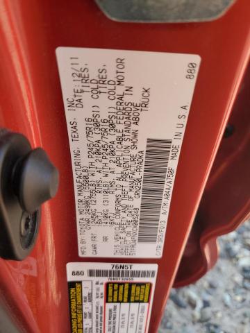 2012 Toyota Tacoma Double Cab Long Bed VIN: 5TFMU4FNXCX005248 Lot: 55623844