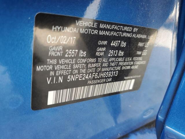 2018 HYUNDAI SONATA, VIN: 5NPE24AF6JH659313 COPART