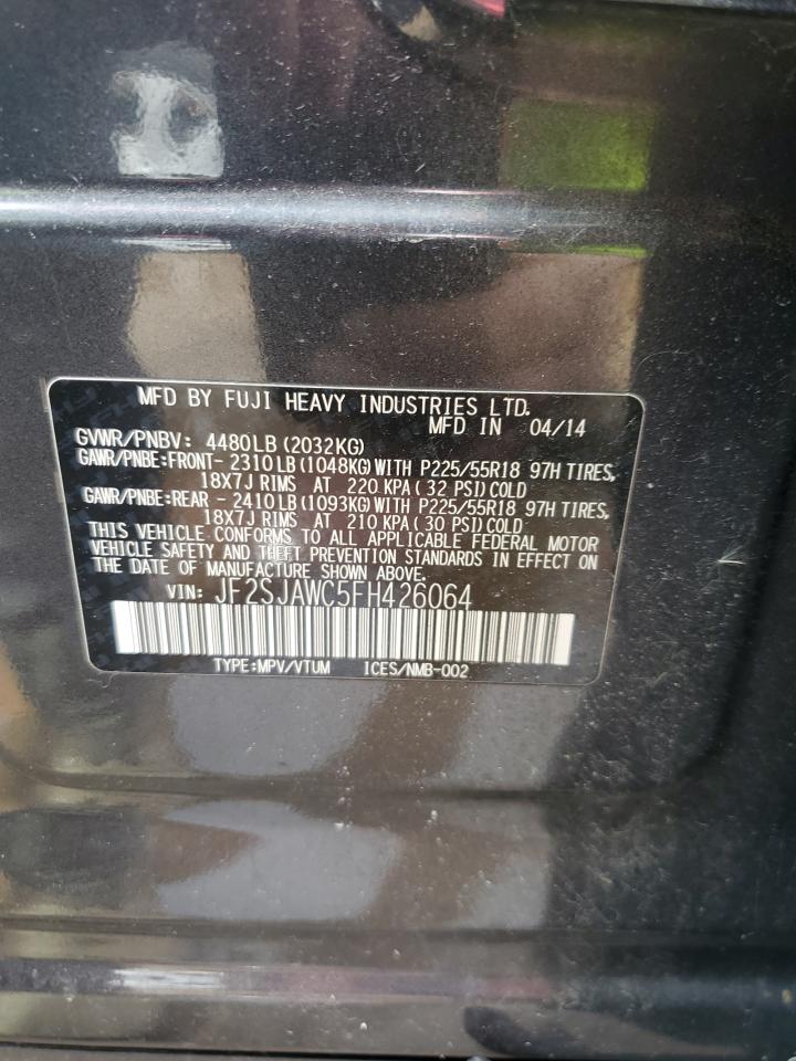 JF2SJAWC5FH426064 2015 Subaru Forester 2.5I Touring