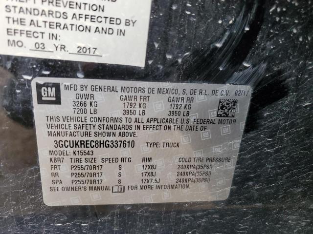 2017 CHEVROLET 1500 SILVE - 3GCUKREC8HG337610